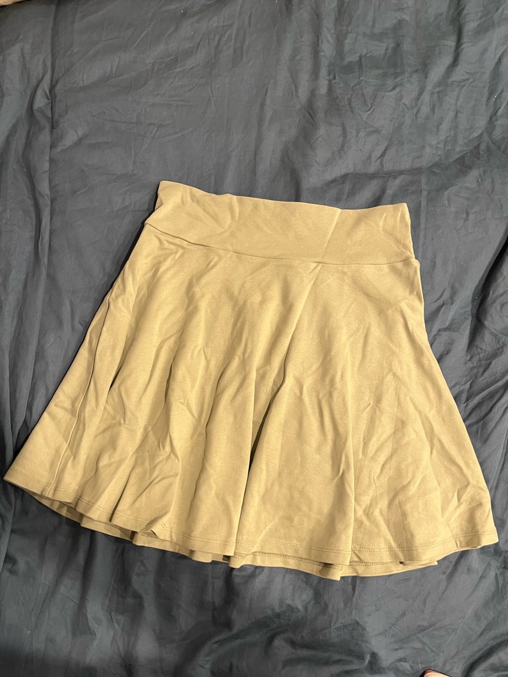 Olive & Tuesday Cotton Pull On Flare A-Line Skirt Green Sage Size Large